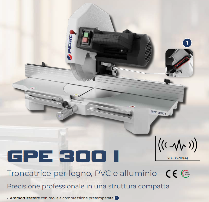 Pegic GPE 300 I Troncatrice professionale max 750W testa orientabile 220V
