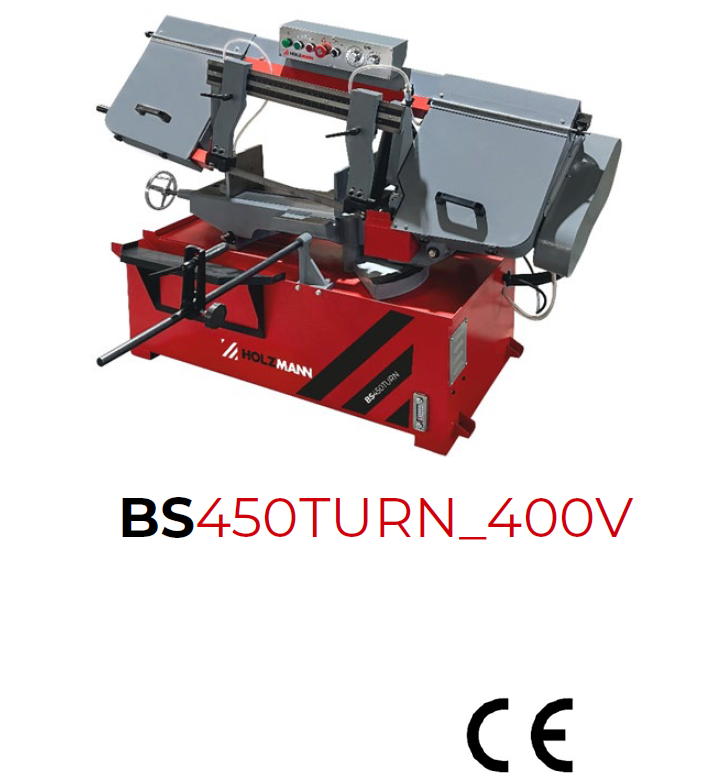 Holzmann BS450TURN_400V Segatrice a nastro x metallo discesa automatica e lubrificazione