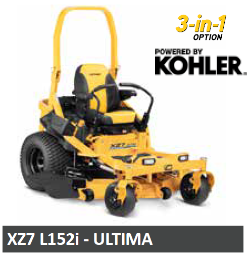 Cub Cadet XZ7 L152i - ULTIMA Rasaerba zero turn a leve , raggio zero per pendenze 46% (25°) , taglio 152 cm , c.c. 747 Trasmissione Doppia Hydro
