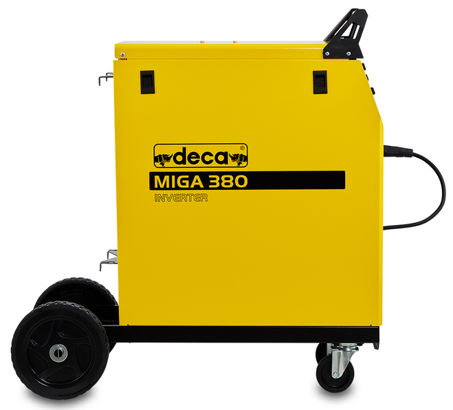 Deca MIGA 380 - Saldatrice multiprocesso sinergica 220V MIG Sinergico / MIG Manuale / No Gas / MMA / TIG Lift.