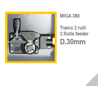 Deca MIGA 380 - Saldatrice multiprocesso sinergica 220V MIG Sinergico / MIG Manuale / No Gas / MMA / TIG Lift.