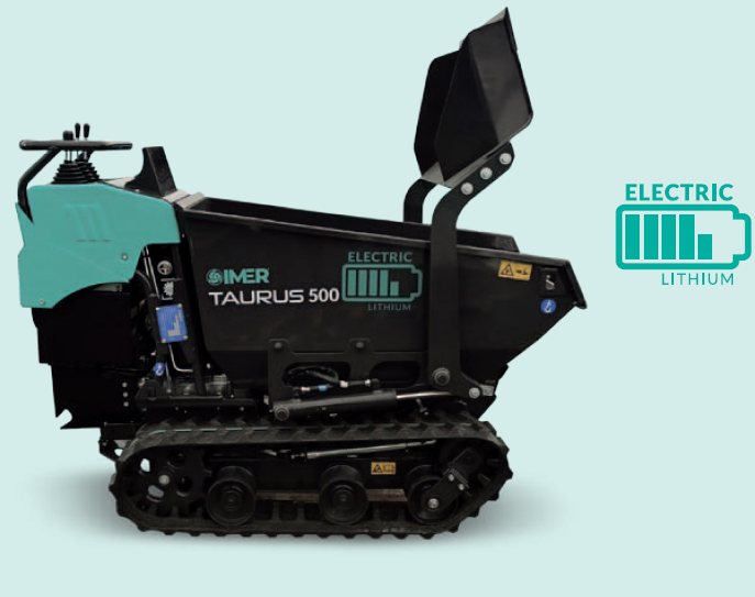 Imer 1108051 Taurus 500 Electric Minidumper a batteria con pala , portata 500 kg ,incluso batterie 4kWh 80Ah + caricabatterie esterno