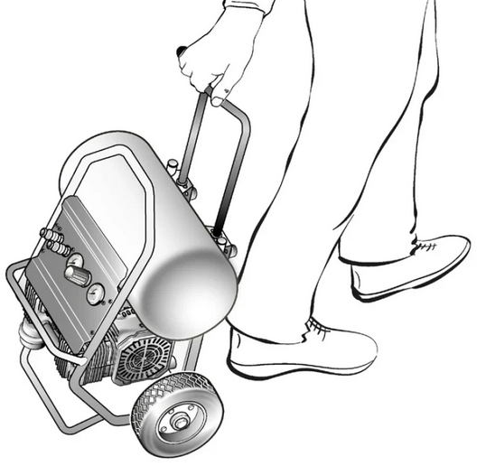 Fini Siltek ts/ol130s Compressore trolley senza olio silenzioso 64 dB , 8 bar , 220v , 20 litri ideale per professionisti
