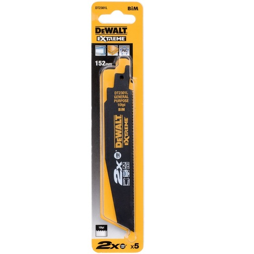 Dewalt DT2301L Set 5 pz lame per gattuccio 152mm x 2,5mm , Multimateriale