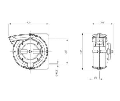 Zeca 670607 Avvolgicavo per trasmissione segnali data flux n.6 conduttori , max 20 Mt