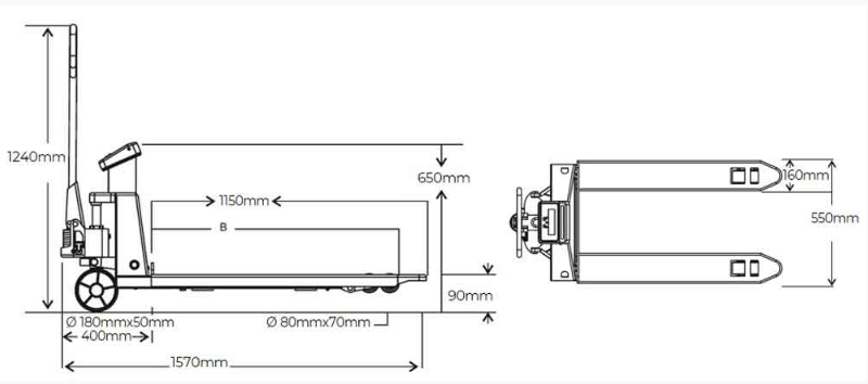 Holzmann HUB30KG Transpallet con bilancia pesatore 3000kg