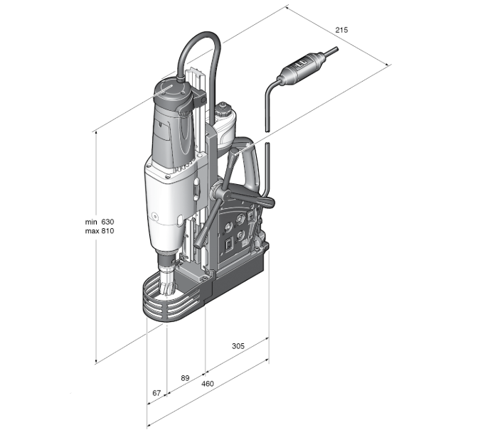 Fein KBU 110-4 M Trapano base magnetica per punte a corona fino a 110 mm , max 1700W
