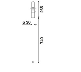 Raasm 62074 Pompa pneumatica a pistone s. 600, R 501 - 1500 g/min