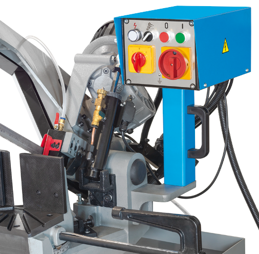 Fervi 0230 Segatrice a nastro a discesa manuale e idraulica gravitazionale 400V - 1500Wtaglio tondo max 250 mm