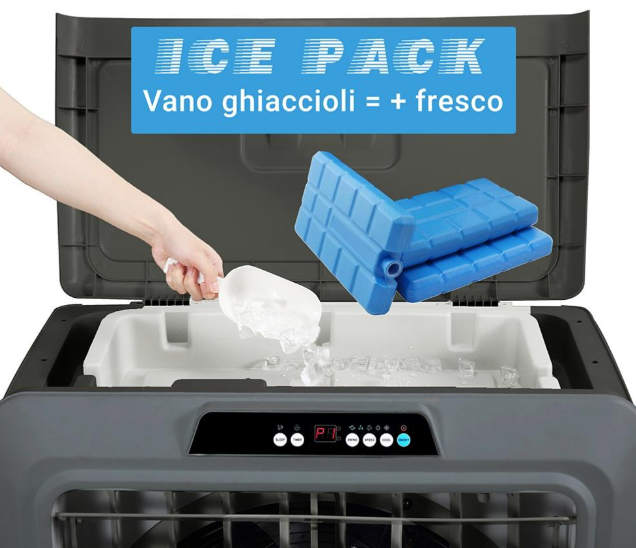 Briotron 12000BL Raffrescatore evaporativo portatile aria 12.000 m³/h fino a max 120mq - 220V / max 480 W