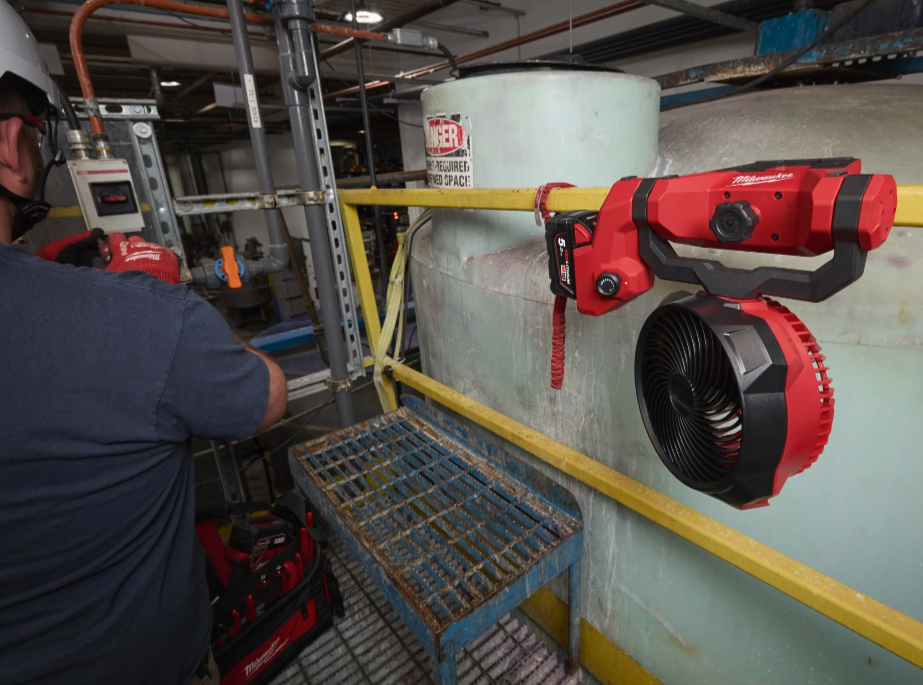 Milwaukee M18 LAF-0 Ventilatore a batteria con morsa da fissare ovunque , solo corpo