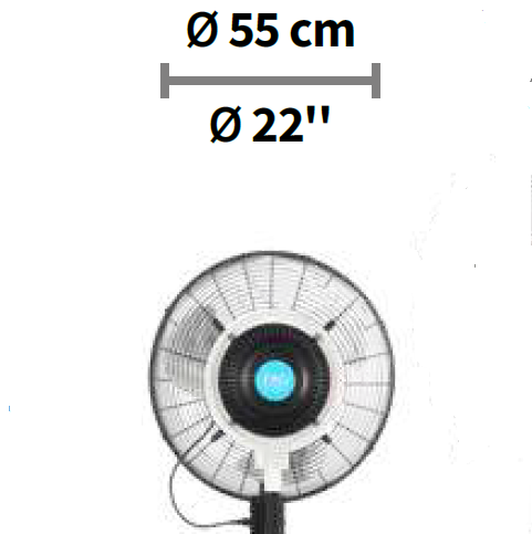 Cfg EV116 LIBECCIO 22 MIST FAN Ventilatore nebulizzatore da 55cm - 220v - max 190W , 49 litri