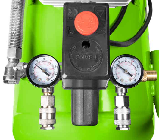 Zipper ZI-COM50-2V510E Compressore bicilindrico 50 litri 10 Bar 2,7 HP - 220V - max 412 l/min , inclusi set utensili