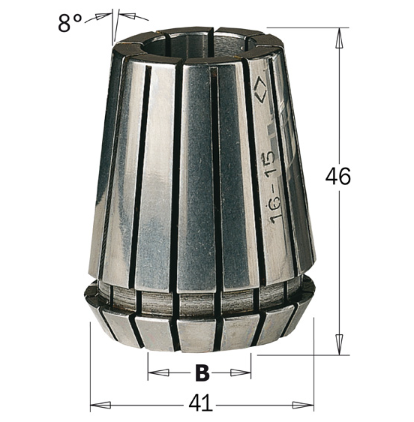 Cmt 184. Pinza per fresa ER.40 diametro "B" a scelta