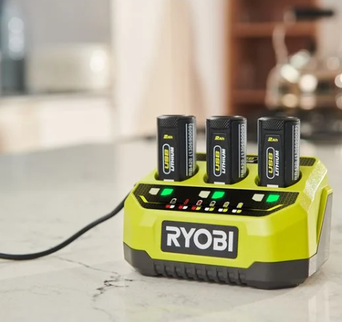 Ryobi RC43P Caricabatterie 220V sequenziale per batterie Usb 4V serie RB4L