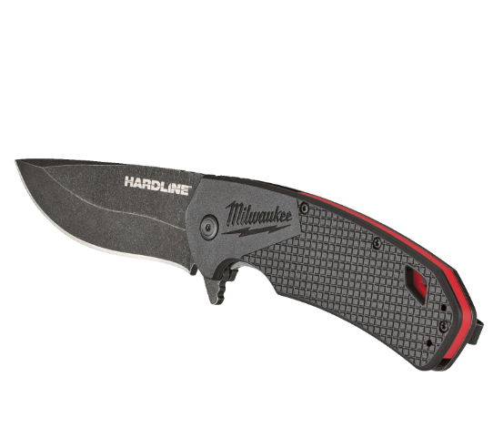 Milwaukee 4932492453 Coltello sport richiudibile a lama liscia extra resistente da 89 mm