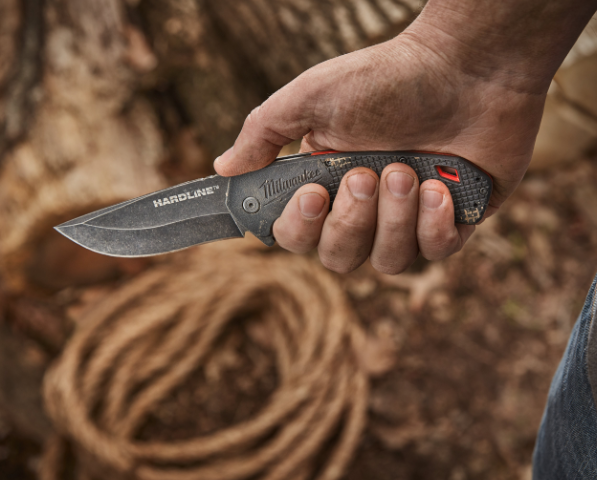 Milwaukee 4932492453 Coltello sport richiudibile a lama liscia extra resistente da 89 mm