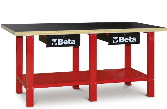 Beta C56W Banco da lavoro con piano di lavoro in legno 2000x720xh898mm colori a scelta