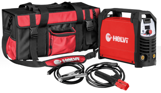 Helvi GALILEO 200 - Saldatrice inverter a elettrodo MMA e TIG - 200 A - Kit accessori e borsa