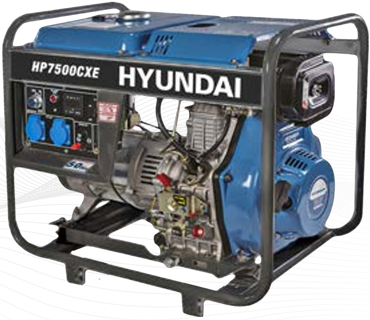 Hyundai 65221 Generatore Diesel 220V con AVR max 5,2 Kw Euro 5
