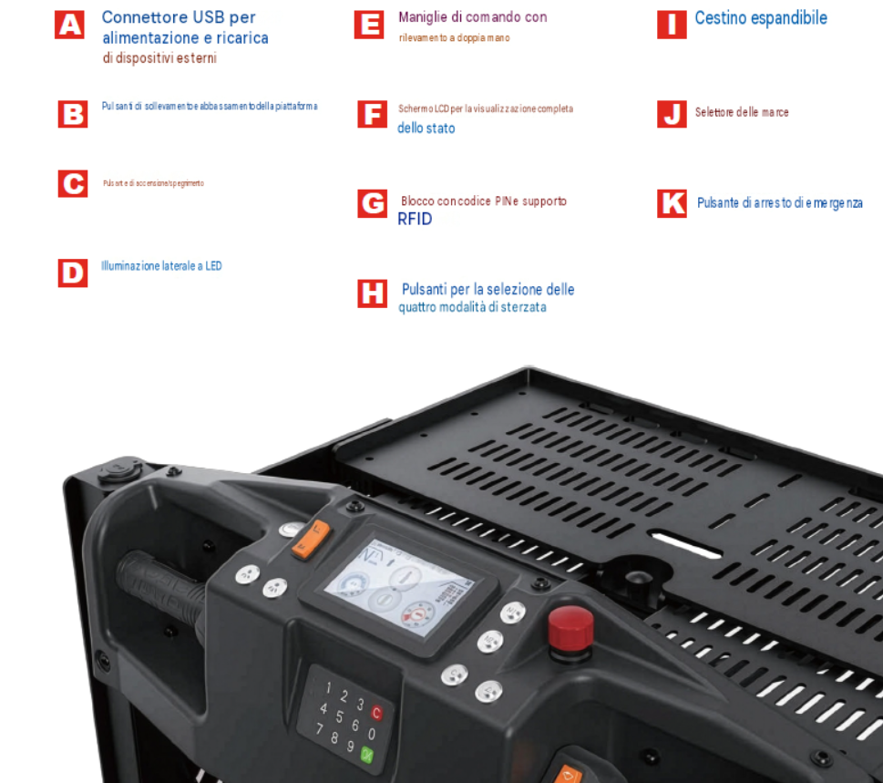 Commissionatore OVS-010-HERO a batterie lavoro fino a 6,6 metri di altezza