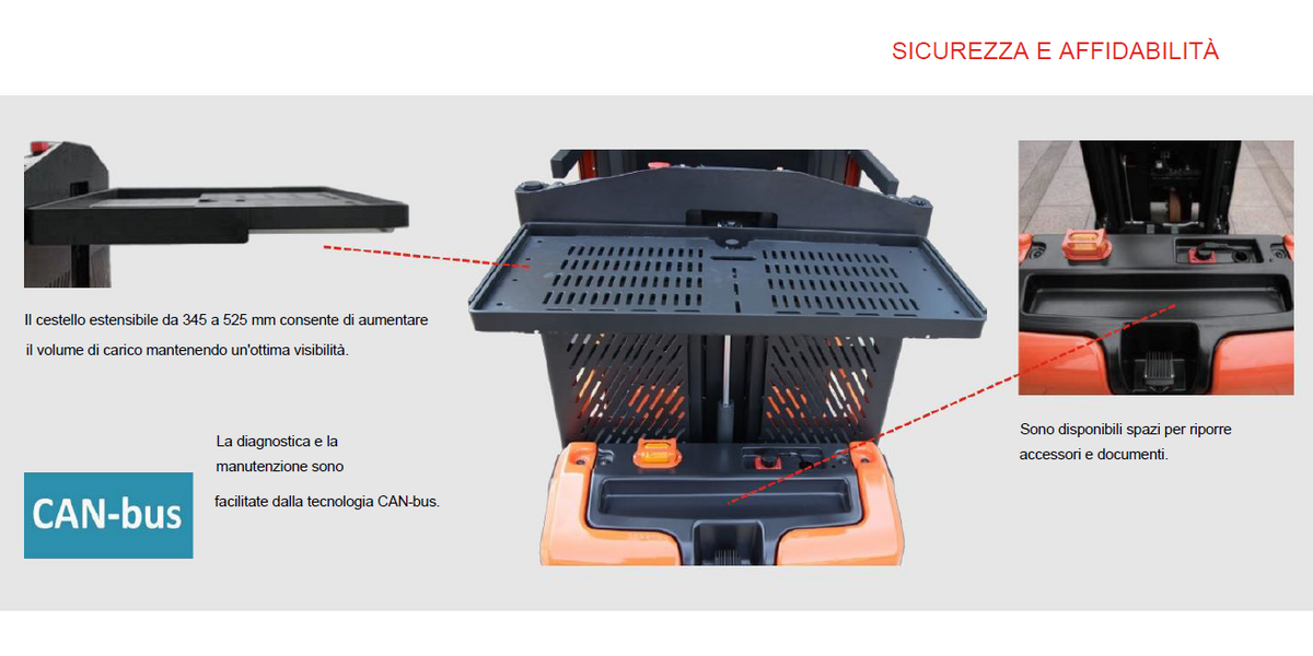 Commissionatore OVS-010-HERO a batterie lavoro fino a 6,6 metri di altezza