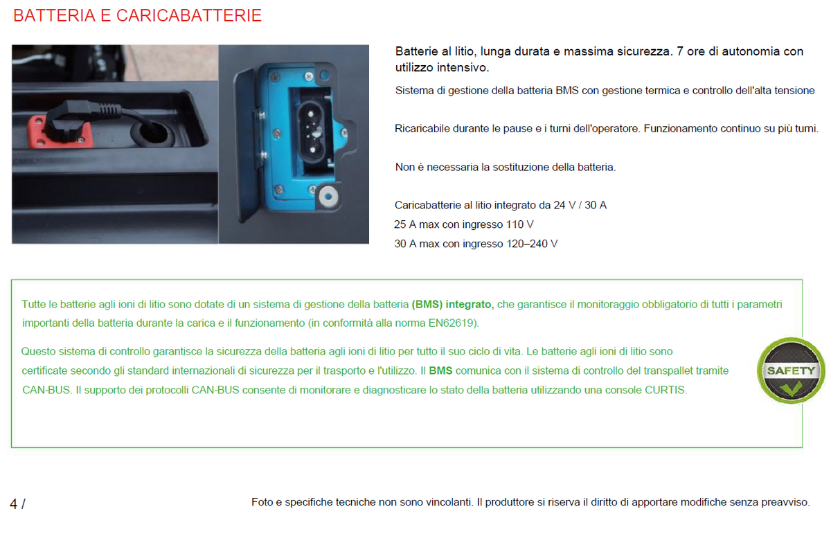 Commissionatore OVS-010-HERO a batterie lavoro fino a 6,6 metri di altezza
