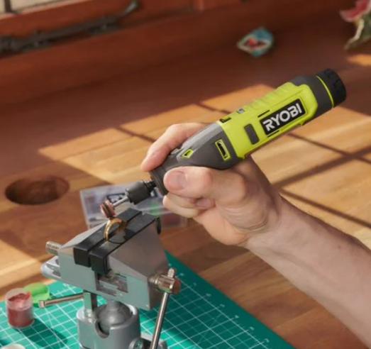 Ryobi RRT4-120GA15 Utensile rotativo multifunzione a batteria 4V con 15 accessori Batteria inclusa