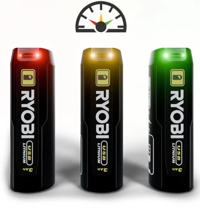 Ryobi RB4L30 N.1 Batteria USB Lithium 3.0Ah e Power Bank