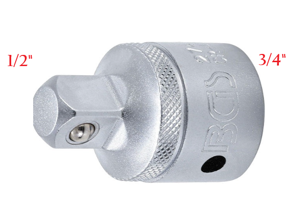 Fermec BGS 274 Bussola Riduttore BSG da femmina 3/4" a maschio 1/2" , CHROM-VANADIUM