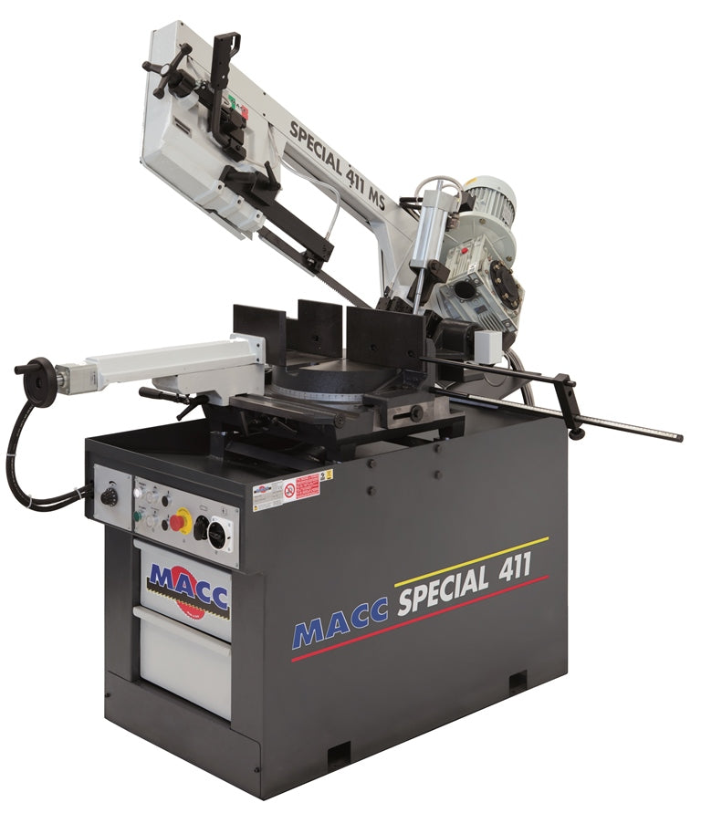 MACC SPECIAL 411 M/S - Segatrice a nastro professionale per ferro, semiautomatica lubrificata
