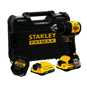 Stanley SFMCD714D2T-QW Fatmax Avvitatore BRUSHLESS 18V + 2 Batterie 18V-2.0Ah + Accessori