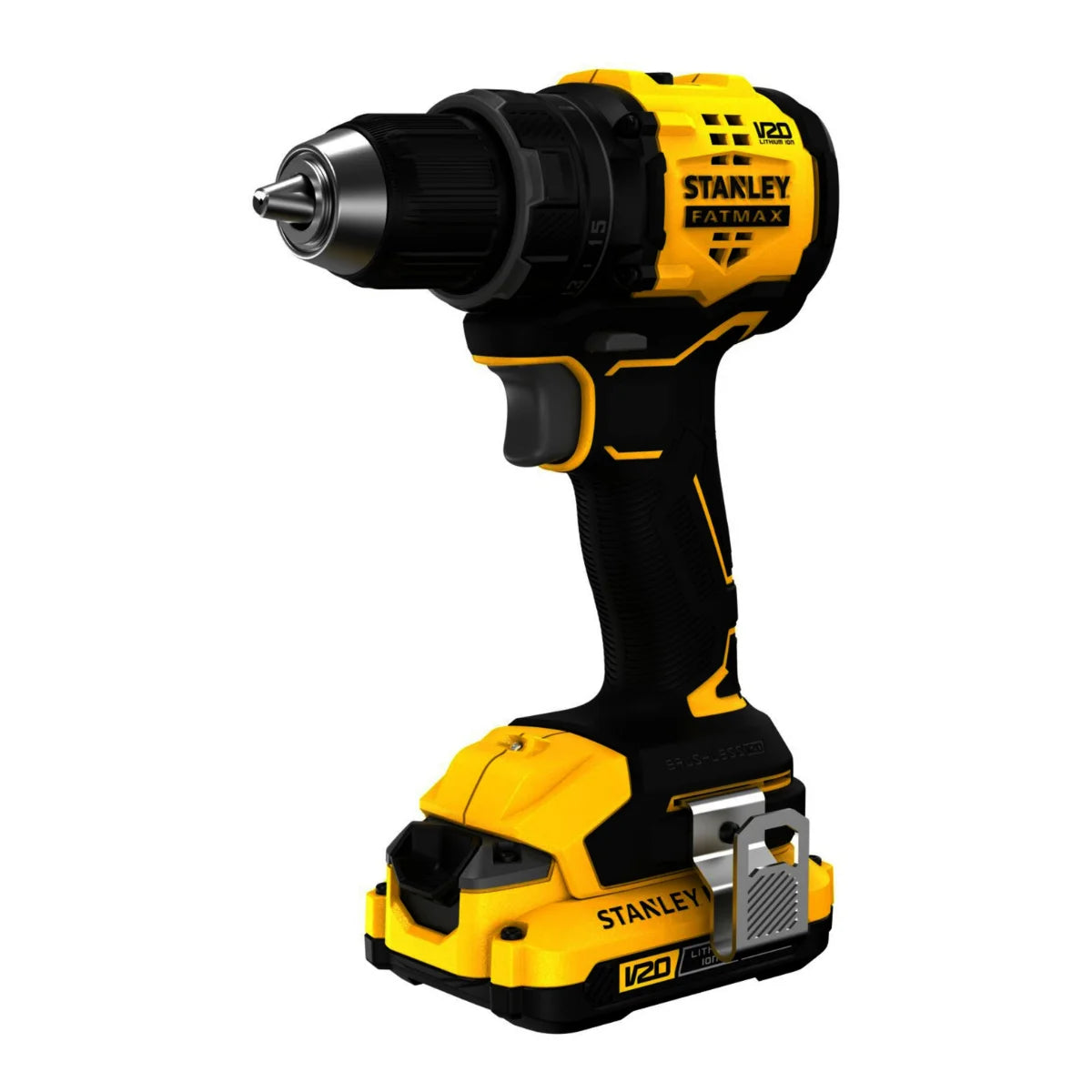 Stanley SFMCD714D2T-QW Fatmax Avvitatore BRUSHLESS 18V + 2 Batterie 18V-2.0Ah + Accessori