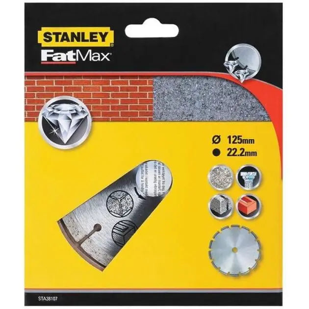 Stanley STA38107-XJ - Disco da taglio diamantato per cemento 125x22,2 mm
