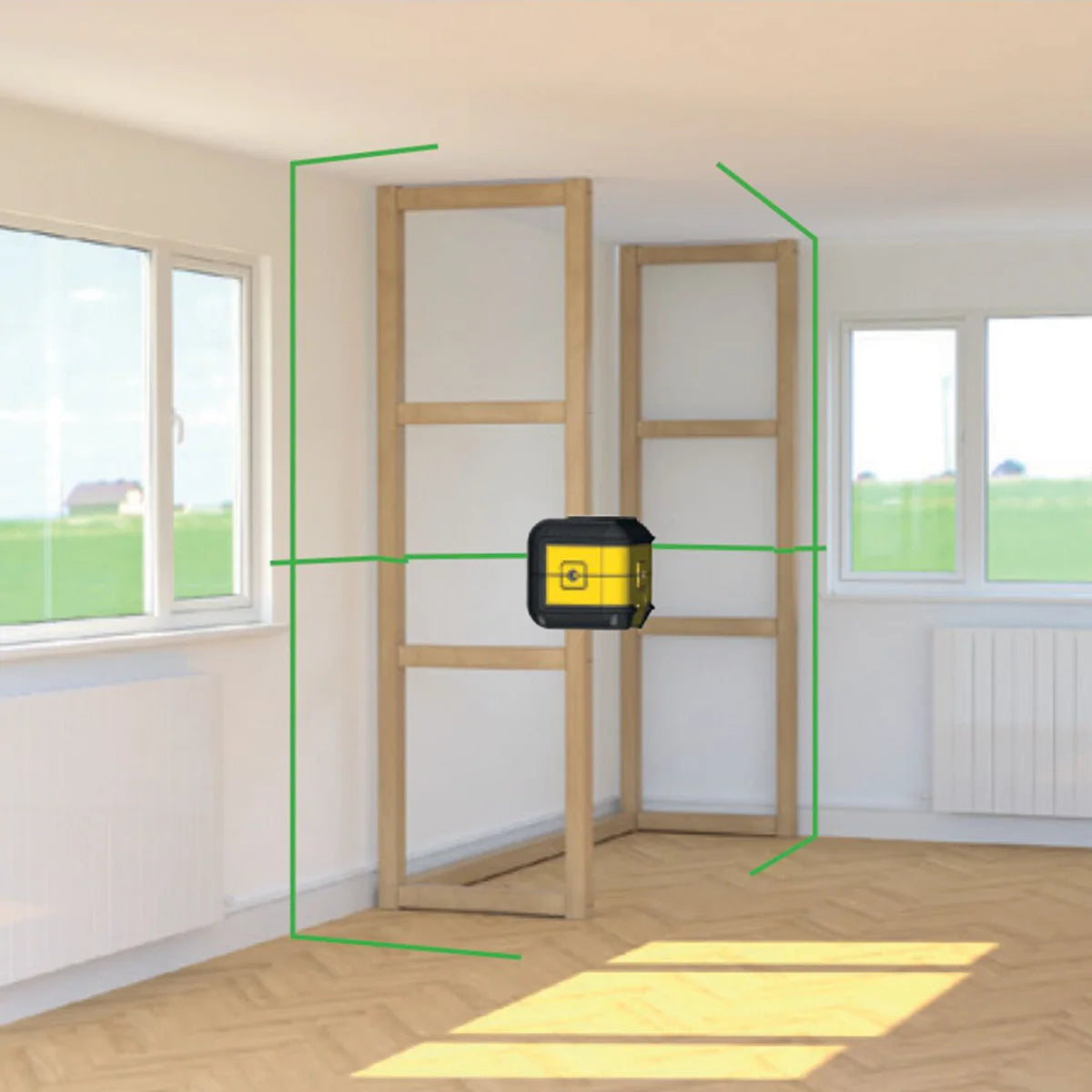 Stanley STHT77592-1 - Livella laser tracciatore CROSS 90 - raggio verde