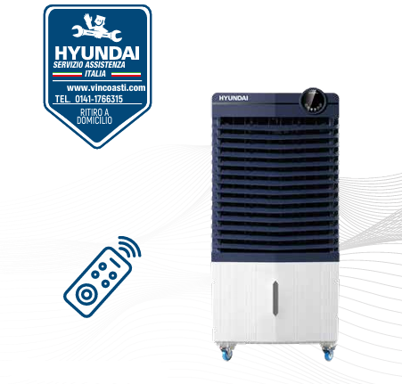 Hyundai 75220 Ventilatore Raffrescatore 6000 m³/h 160W 48L 220V per Area max 50 mq