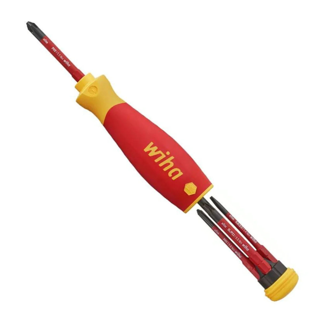 Wiha 45296 PocketMax Cacciavite con 4 portainserti electric MAX VDE