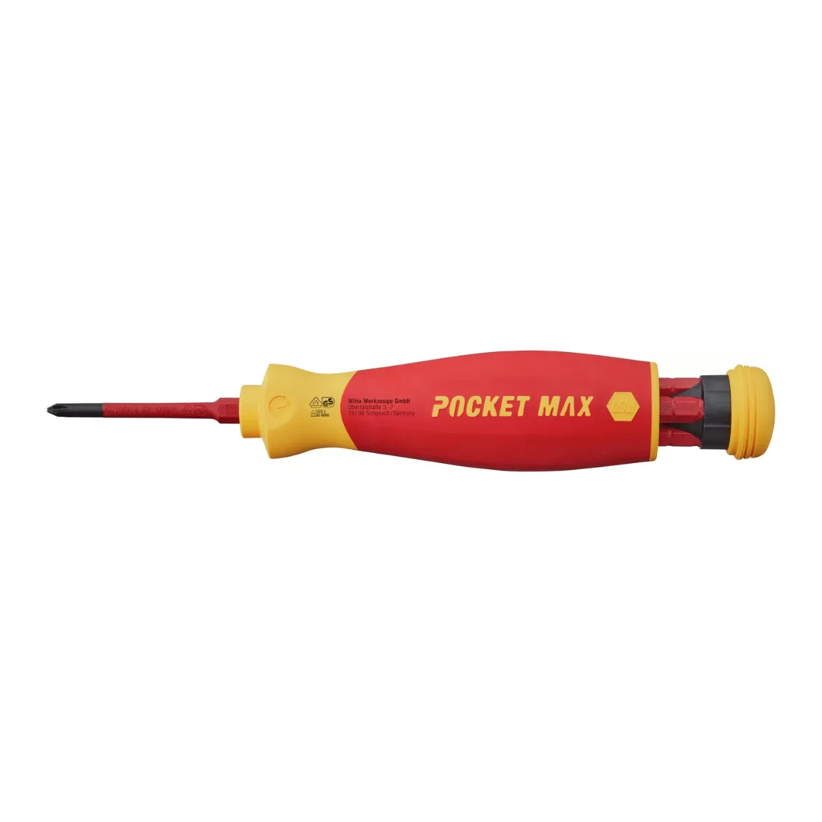 Wiha 45296 PocketMax Cacciavite con 4 portainserti electric MAX VDE