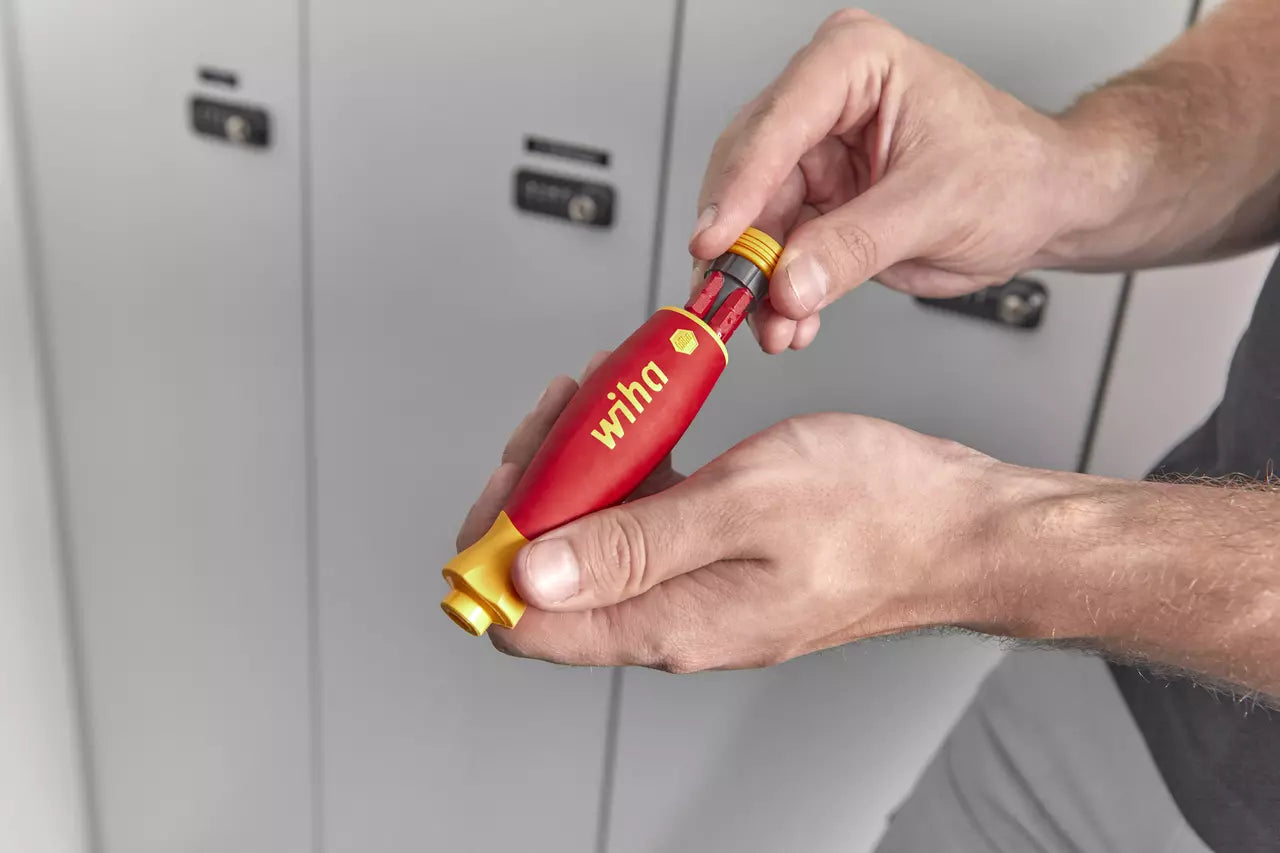 Wiha 45296 PocketMax Cacciavite con 4 portainserti electric MAX VDE