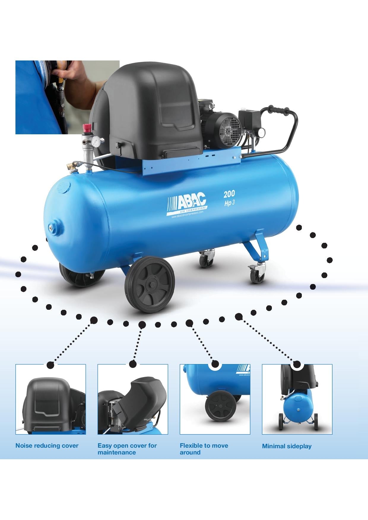 Compressore silenziato Abac S A39B 200 CM3 - 200 litri