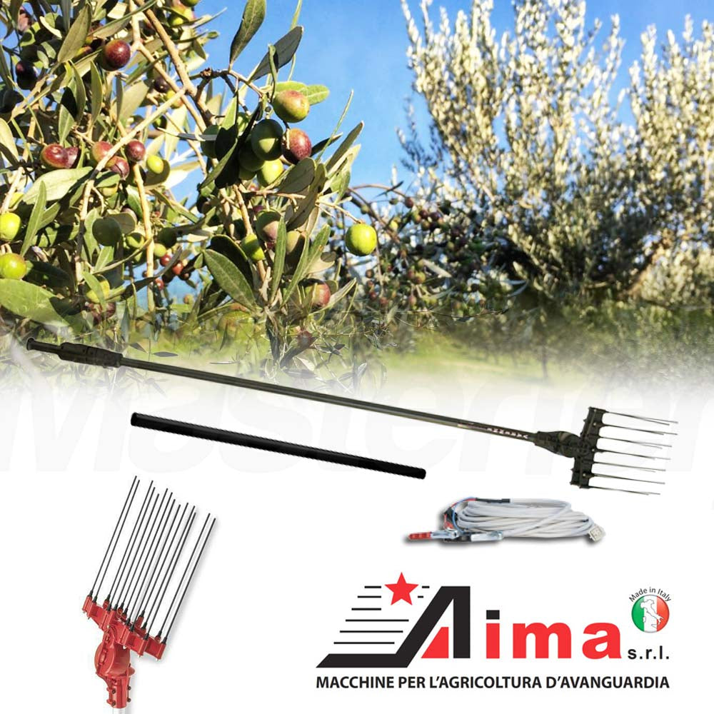 Abbacchiatore olive a batteria Aima Varenne 12V con asta fissa da 247cm