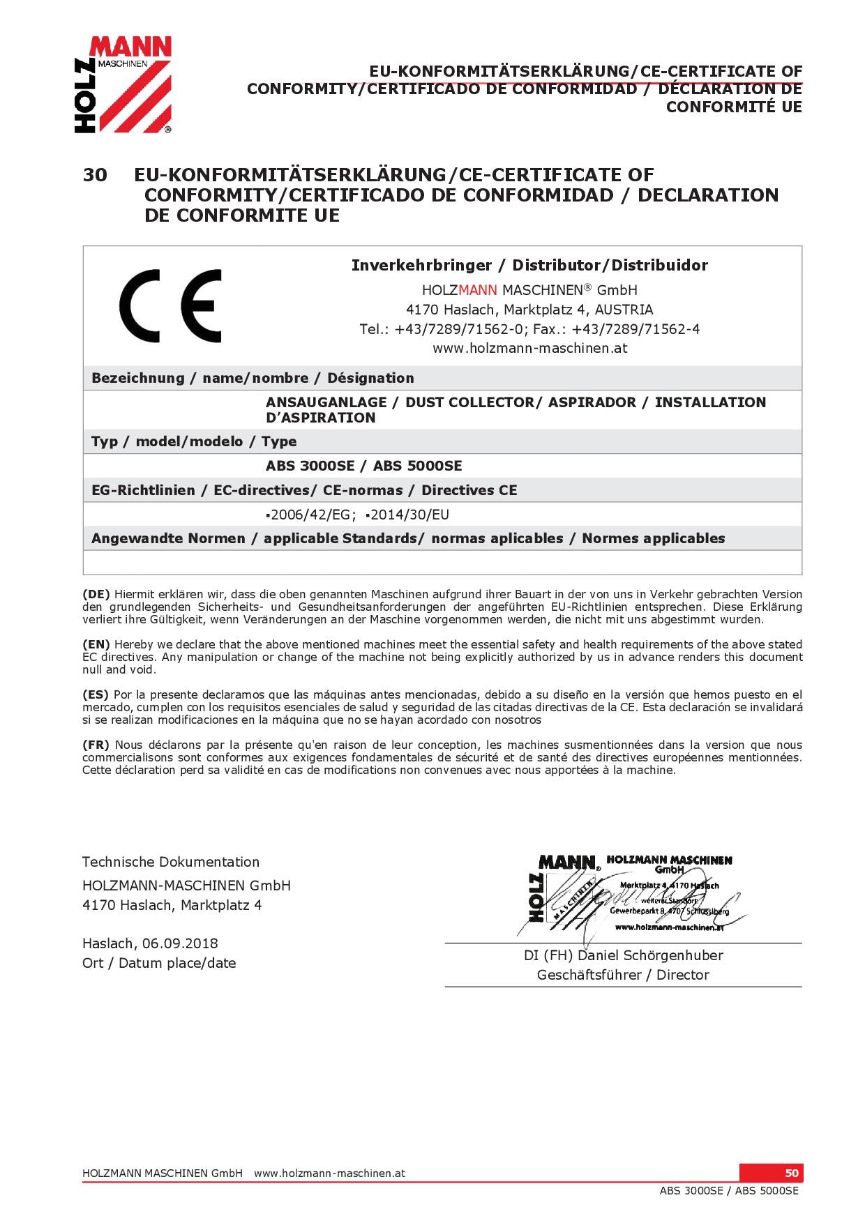 Holzmann ABS 3000SE - Aspiratore per trucioli trifase, 400V