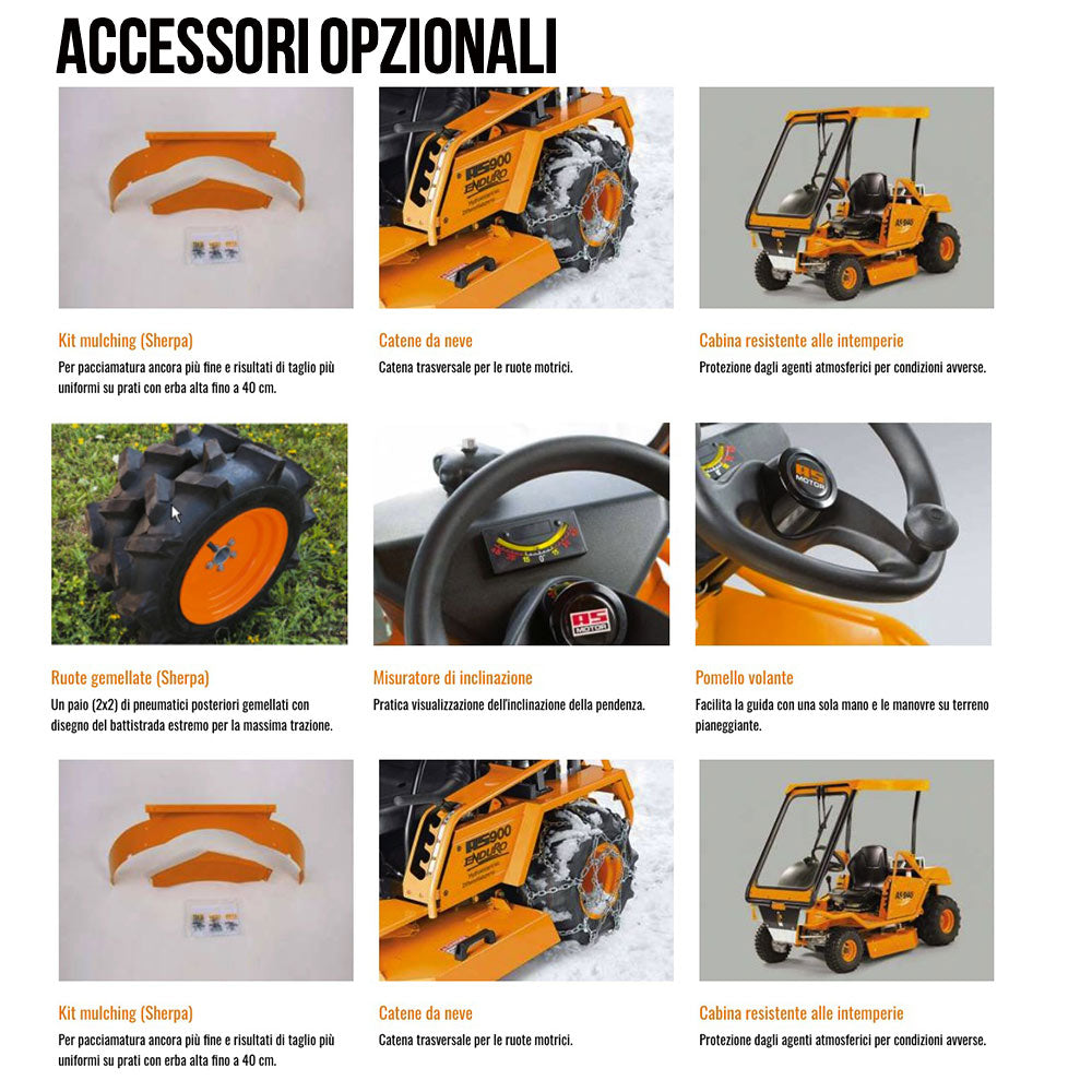 AS Motor AS 940 Sherpa 4WD XL - Trattorino falciatutto - taglio da 90 cm - trazione integrale e ruote maggiorate
