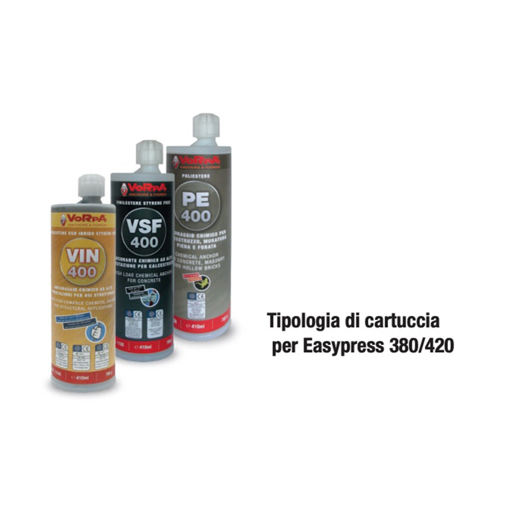 Vorpa Easypress 380/420 - Pistola a batteria per resina e ancoranti per tassello chimico 380/420ml