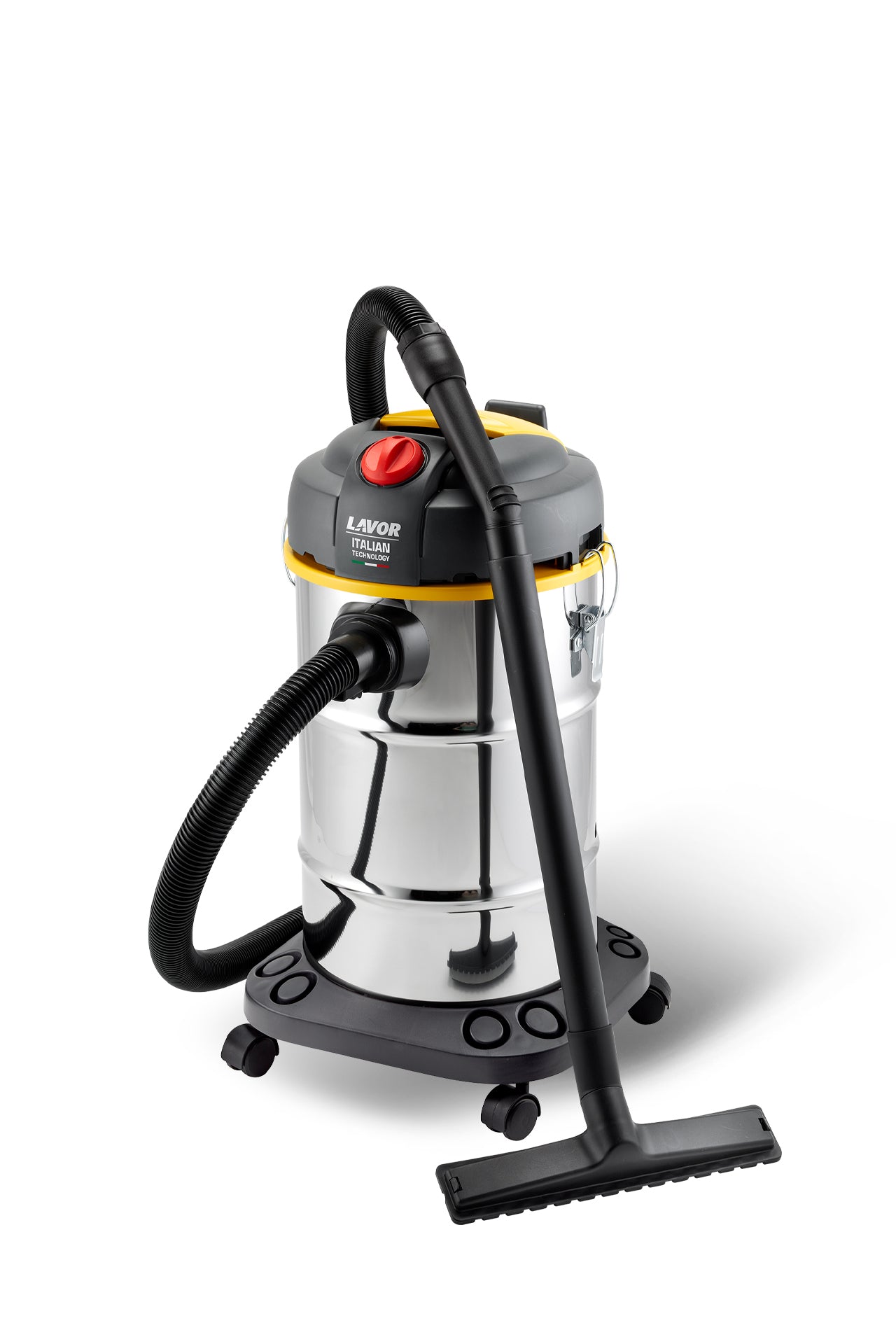 Lavor WTP 30 X - Aspirapolvere aspiraliquidi con fusto in acciaio inox - 30L - Motore 1600W