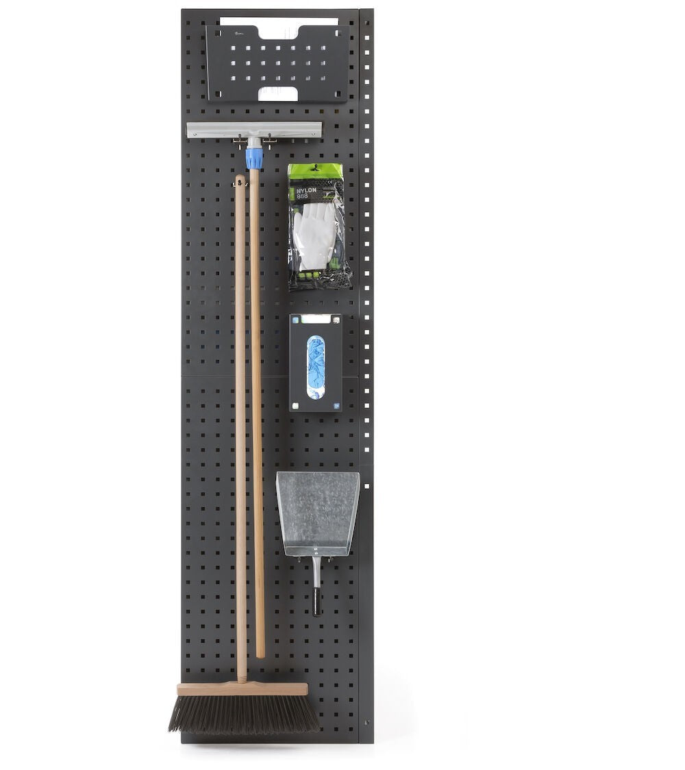 Fami 391G08 - Arredamento arredo officina con armadi con 1 anta, carrello a 3 piani e contenitori