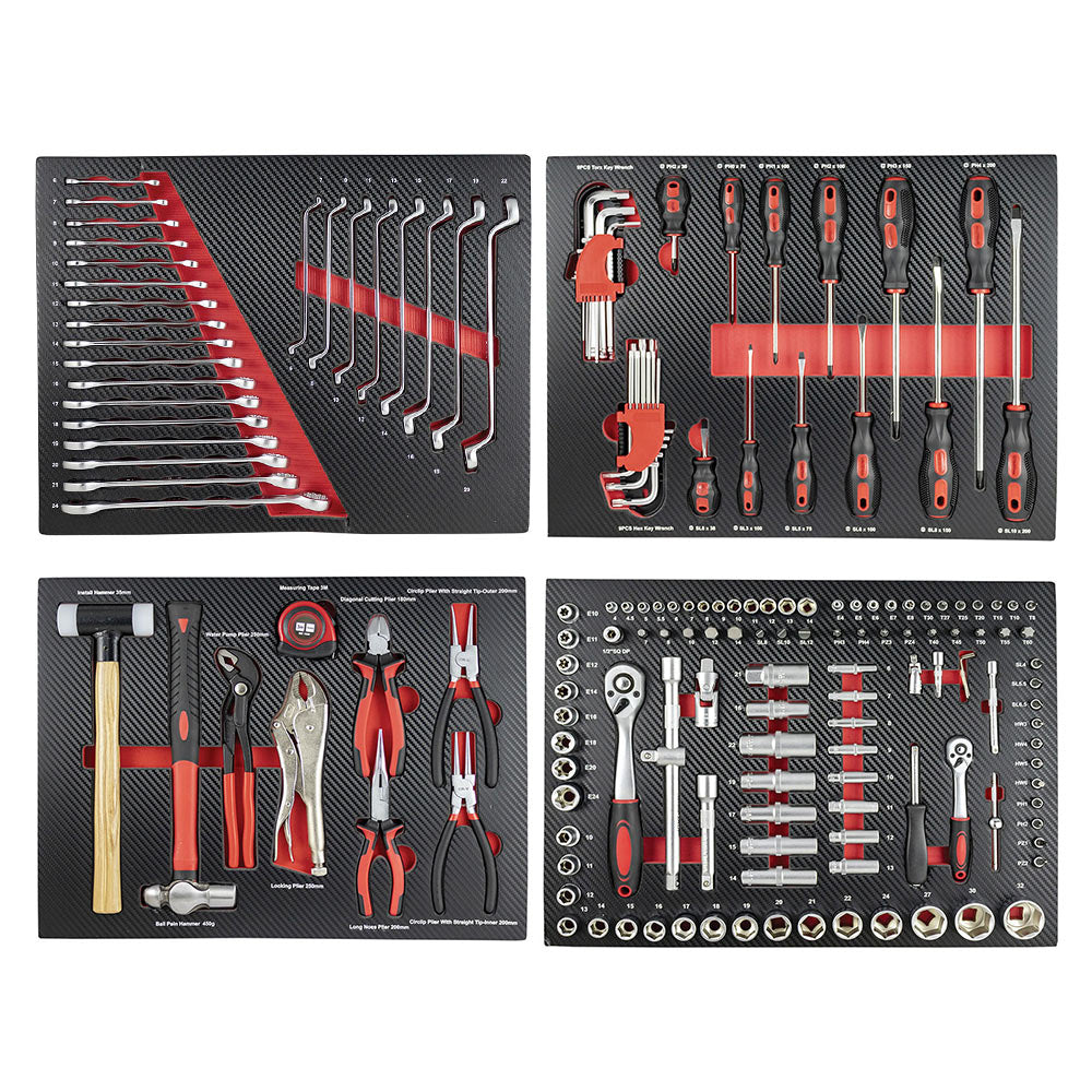 Fermec FM53686 - Carrello porta attrezzi portautensili completo con 172 pezzi