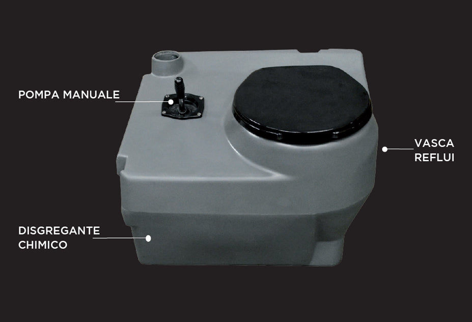 Rototec BDWR500VV - Bagno mobile WC chimico per disabili a ricircolo