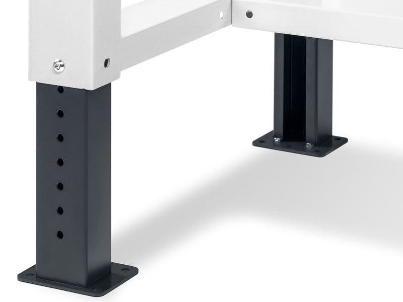 Fami WORK2001 - Banco tavolo da lavoro con altezza regolabile 1 cassetto, L 200 cm - Altezza da 732 a 1057 mm