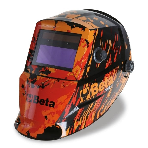 Maschera per saldatura BETA 7042LCD ad oscuramento automatico (DIN9-13)